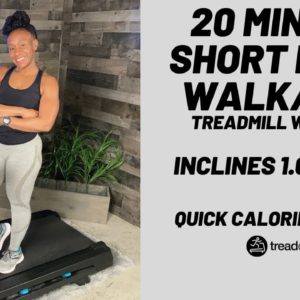 20 Minute Walk/Run Treadmill Workout! Quick Calorie Burner!