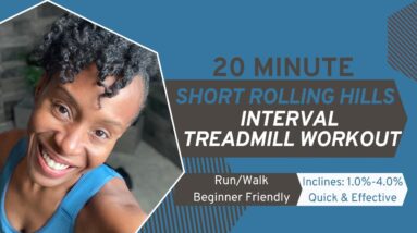 FOLLOW-ALONG|20 Minute Interval Treadmill Workout|Weight Loss|Walking & Running|Rolling Hills
