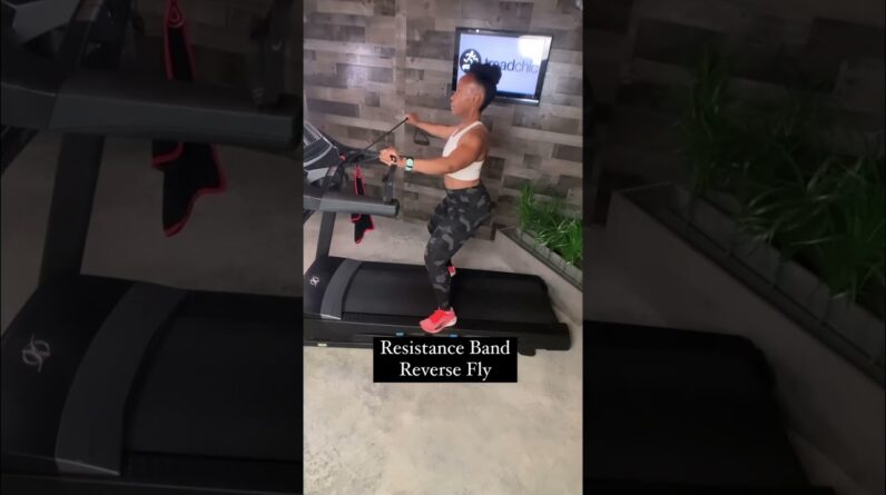 4 Upper Body Resistance Band Moves Using The Treadmill